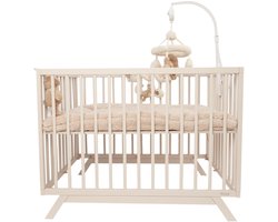 Prénatal Savi Babybox - In hoogte verstelbare kinderbox - 3 niveaus - 100 x 75 cm - Stevige Baby Box - Sandbrown