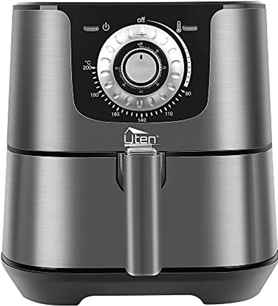 5,5 L Airfryer met Voorverwarmen en Warm Houden - Vetarm, Knapperig Koken voor 2-8 Personen