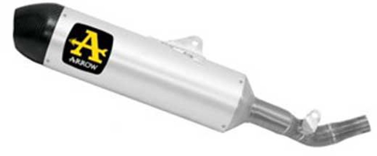 Arrow Race-tech Aluminium With Carbon End Cap Honda Crf 450 L/xr ´19-20 Niet Gehomologeerde Demper Zilver Not Homologated
