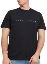 Jack & Jones Plus Size Heren T-shirt JJESTAR Zwart - Maat 6XL