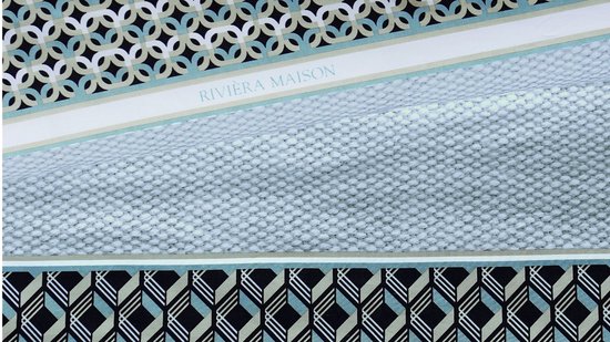 Rivièra Maison Lawrence dekbedovertrek - Tweepersoons - 200 x 200/220 cm - Blauwgrijs van Riviera Maison — afbeelding 5