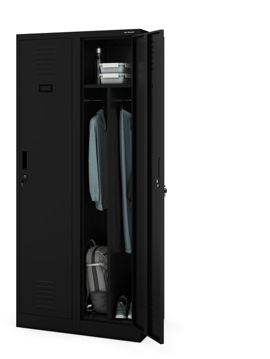 JAN NOWAK - Armoire métallique KACPER - Armoire à 4 compartiments - Zwart