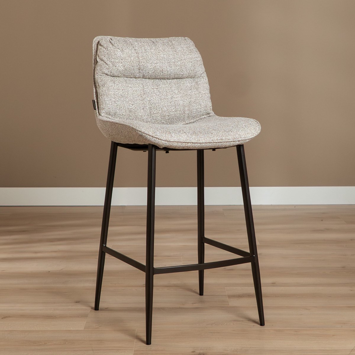 Bronx71® Barkruk Trevi gemêleerd off white/bruin 68 cm - barstoel
