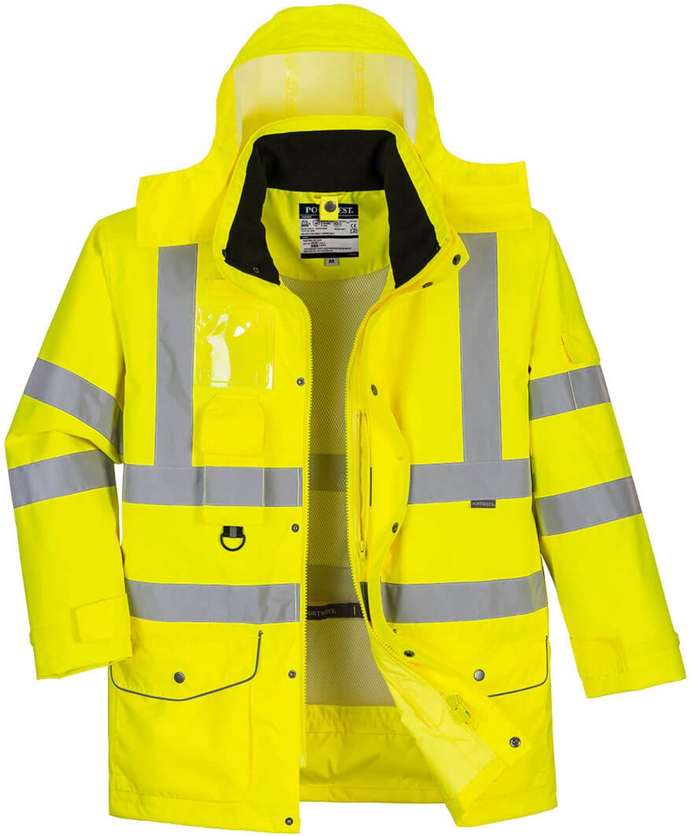 Portwest Ademend Hi-Vis 7-in-1 Verkeersjack S427 Geel