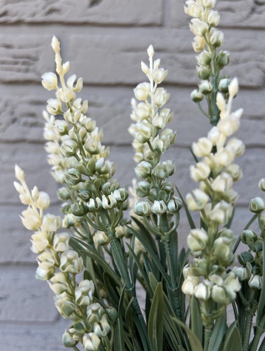 Lavendel kunstplant 30cm UV creme-wit