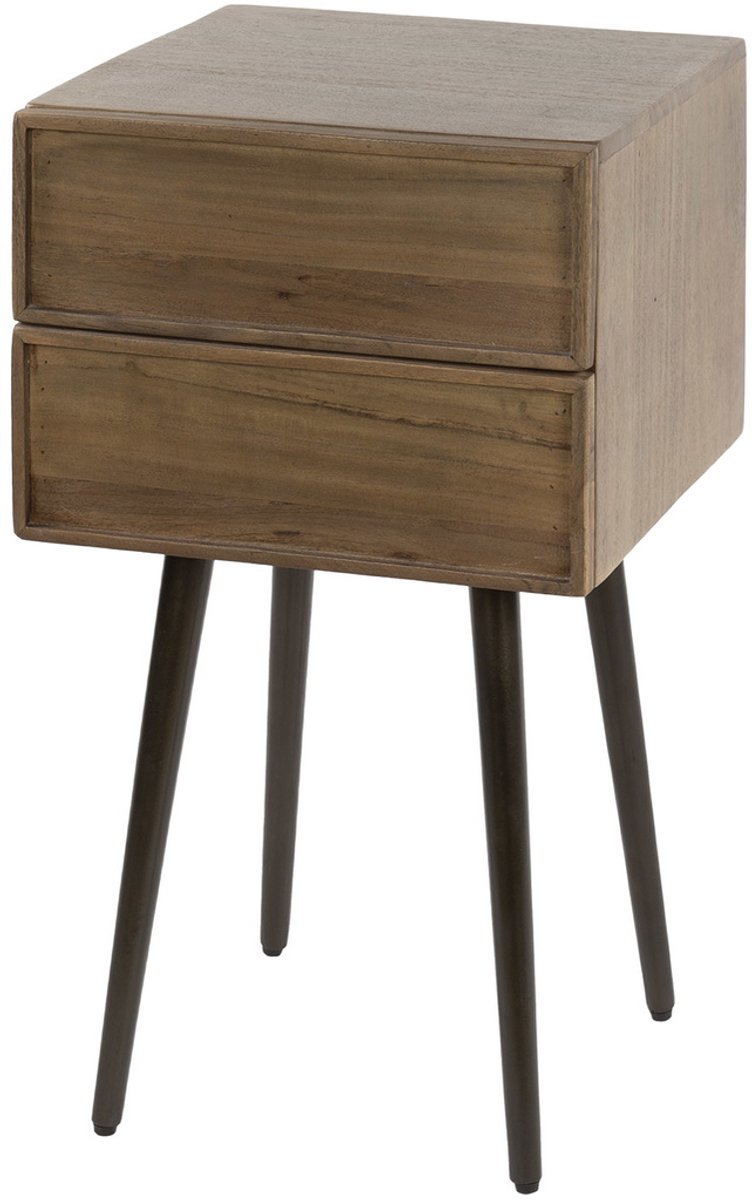 G***-M Giga Meubel Nachtkastje Frame - Bruin Acaciahout - 35x35x61cm