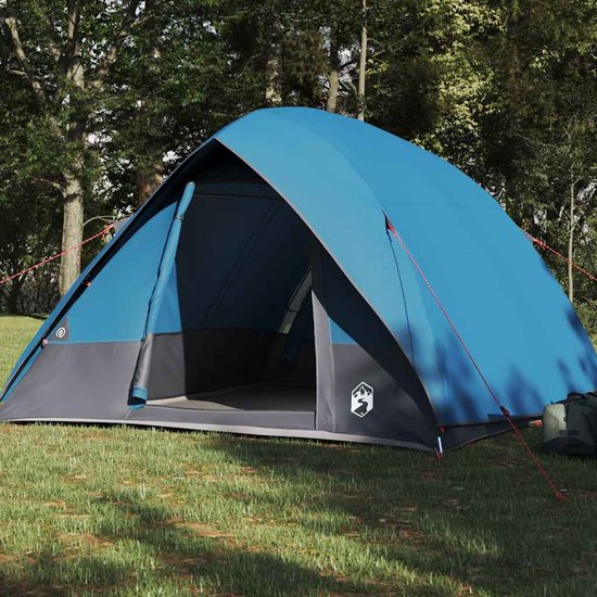 vidaXL - Kamperen - tent - 2-persoons - Waterdicht - Blauw - taft van Vidaxl — afbeelding 3