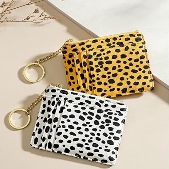 HNOOM Kleine damesportemonnee van PU-leer, met ritssluiting, muntvak, mini- portemonnee, creditcardhouder met 9 kaartvakken, cadeaus voor dames, zwart, Small, Modern