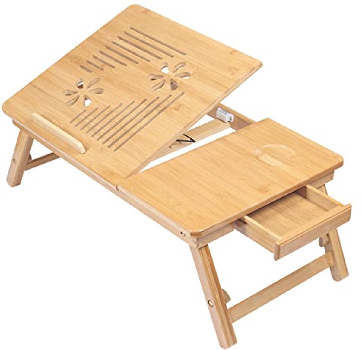 Laptoptafel Bamboe bedtafel - ideaal voor werken vanaf bed of bank