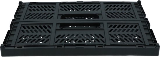 Dresco Fietskrat - Compact inklapbaar - Voor voordrager/bakkersrek of bagagedrager -17 Liter - 43x29x16 cm - Geperforeerde bodem van Dresco — afbeelding 3
