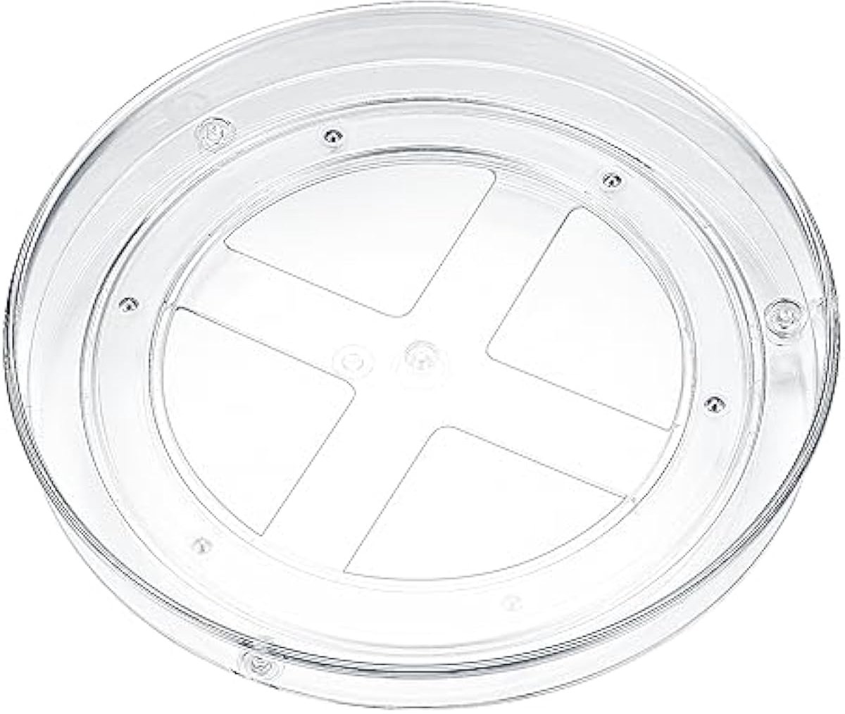Lazy Susan Draaibare keukenorganizer, 1 stuk, koelkastorganizer, kruidenrek, keukenrek, draaiplateau voor kruidenflessen, 23,5 x 3,6 cm