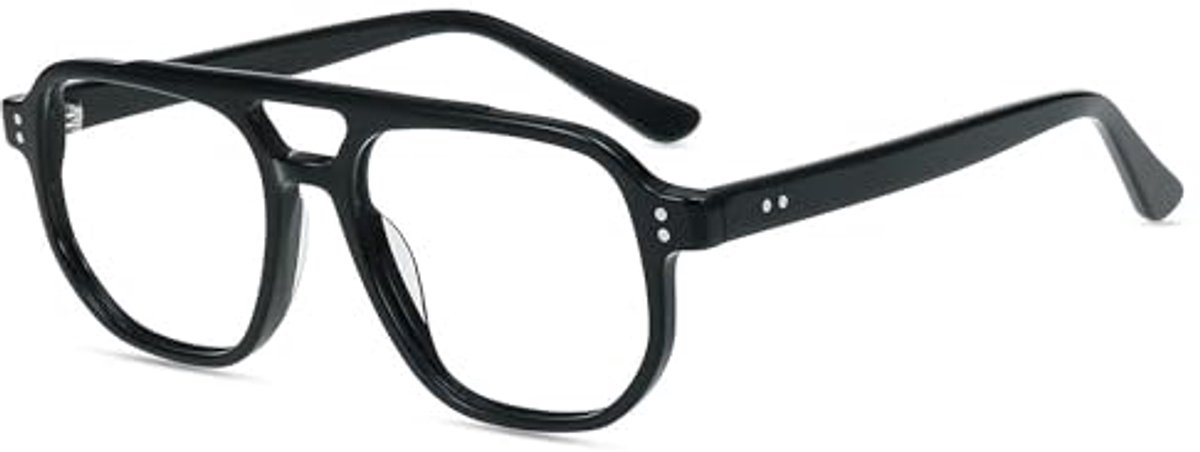 Pilotenbril met blauwlichtfilter voor dames en heren - oversized UV-veiligheidsbril en computerbril