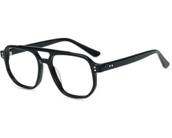 Pilotenbril met blauwlichtfilter voor dames en heren - oversized UV-veiligheidsbril en computerbril
