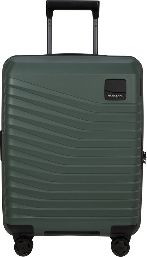 Cabin Max Velocity reiskoffer, 55 x 40 x 20 cm, uitbreidbaar (55 x 40 x 25 cm), handbagage, geschikt voor Ryanair, Easyjet, Jet 2, Iberia, Lufthansa, Tui, Eurowings, BA, Inca Groen, harde