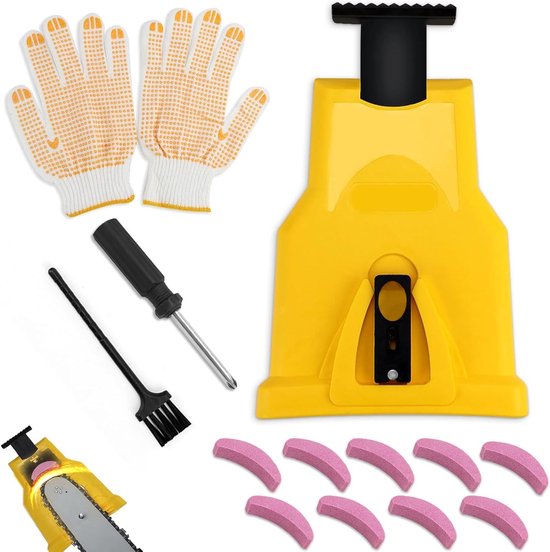 Draagbare Handmatige Kettingzaag Kettingslijper Voor Geslepen Kettingzaag Met De Hand Crank En 2 Slijpkop