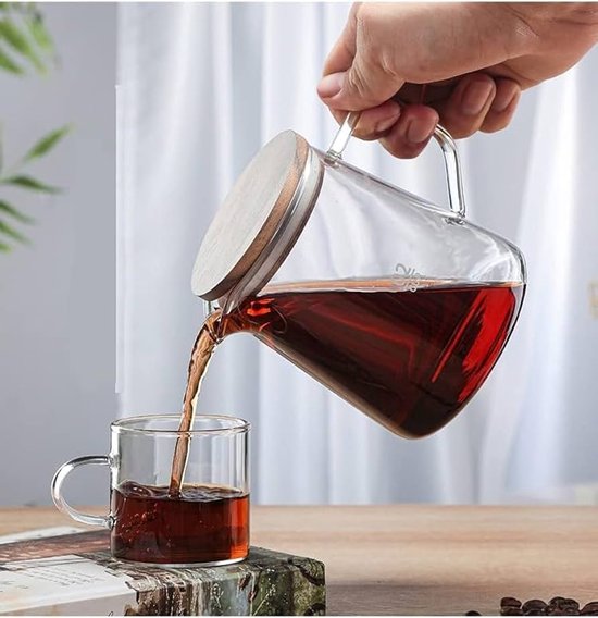 Glazen kookpotten met deksels, 2300 ml hittebestendige Glazen kookpotten met deksels, 2300 ml hittebestendige