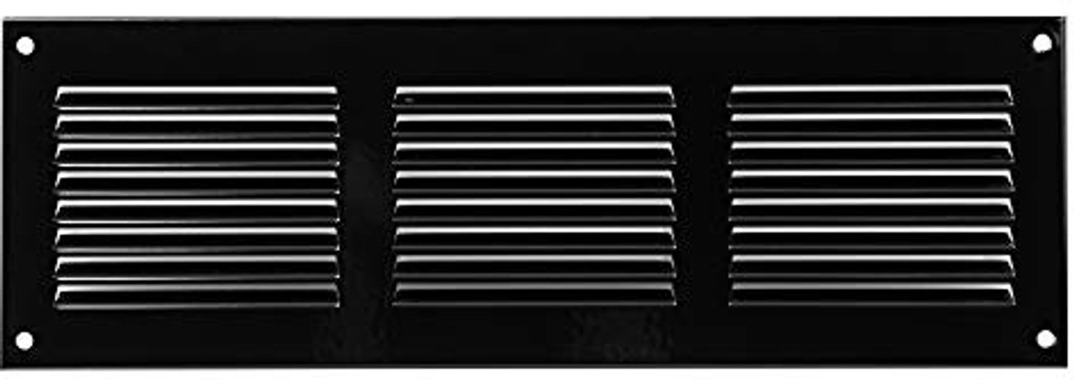 Metalen Ventilatierooster 300x100mm met Insectengaas - Weerbestendig en Corrosiebestendig
