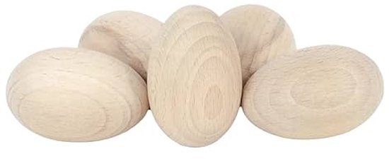 NIEUWE Aankomst 10 Stuks Onvoltooide Houten Eieren Gladde Platte Bodem Houten Pasen Ambachtelijke Eieren Voor Pasen Display Glad Klaar Om Te Schilderen En Te Versieren