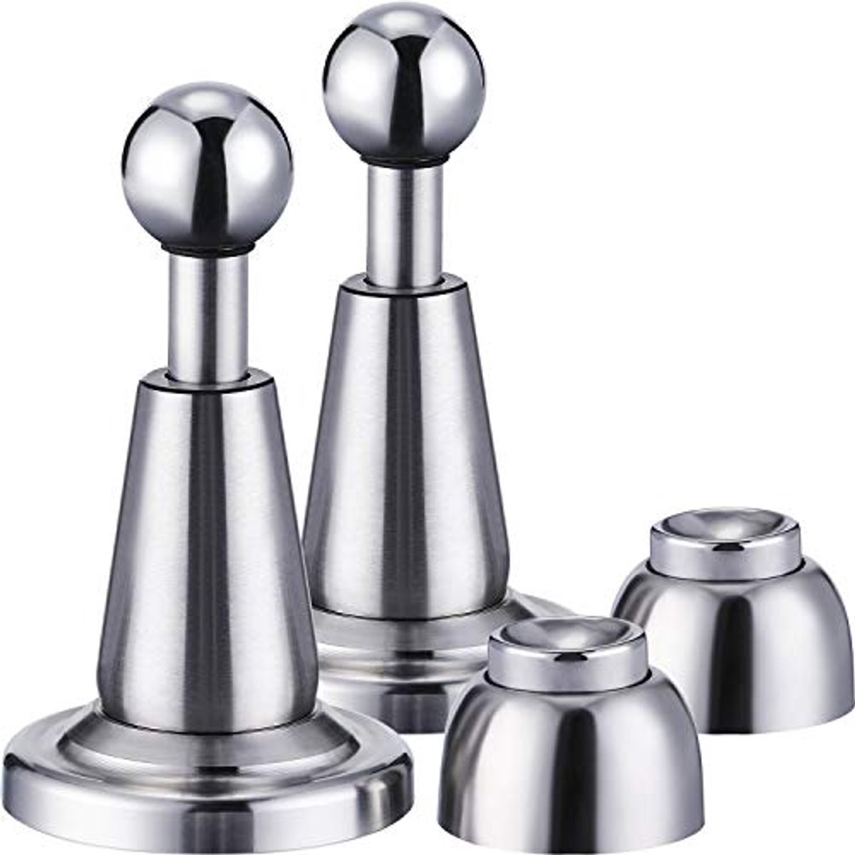 Magnetische Deurstopper Roestvrij Staal - 2 Pack