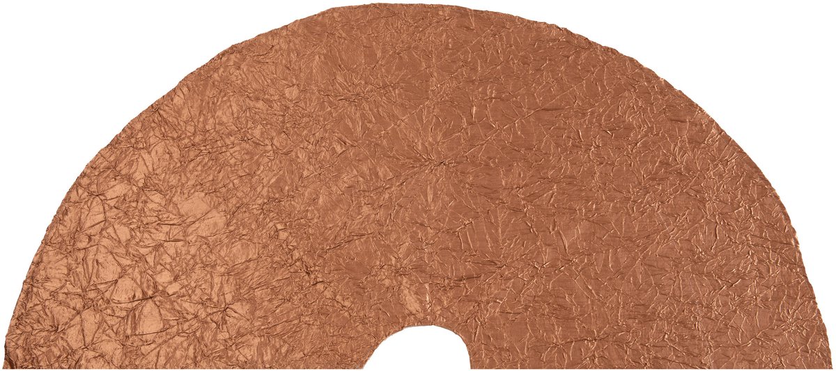 Anna's Collection Kerstboomrok - goud - polyester - D120 cm - geplooid - kerstboomkleed - kerstdecoratie