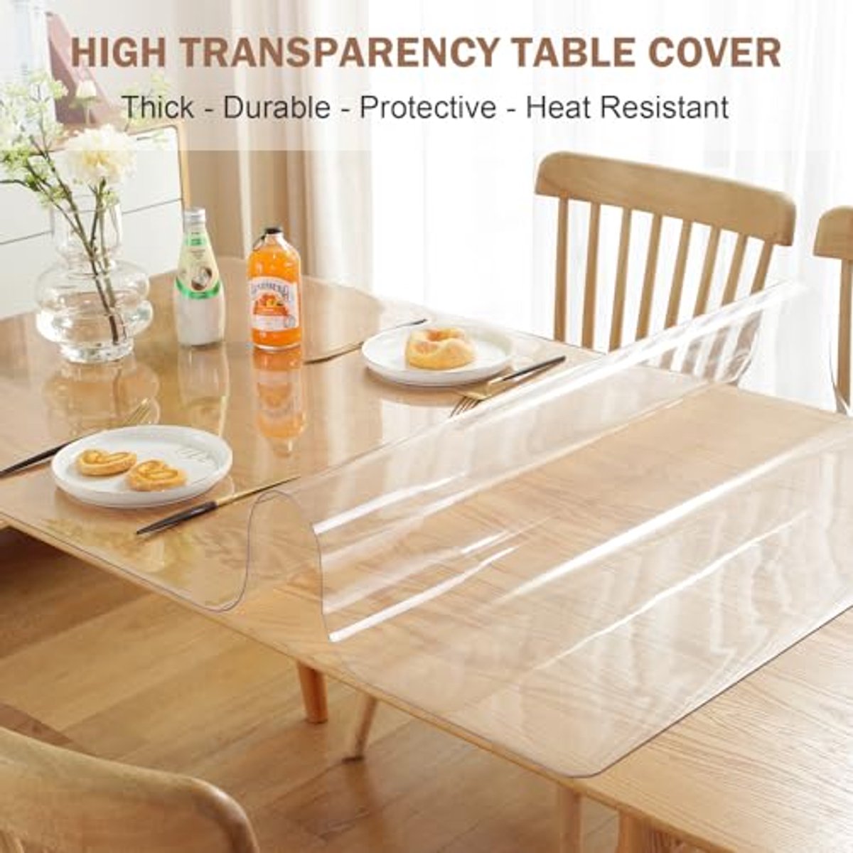 Transparante Tafelbeschermer PVC - 2 mm Dik - 20 x 60 Inch