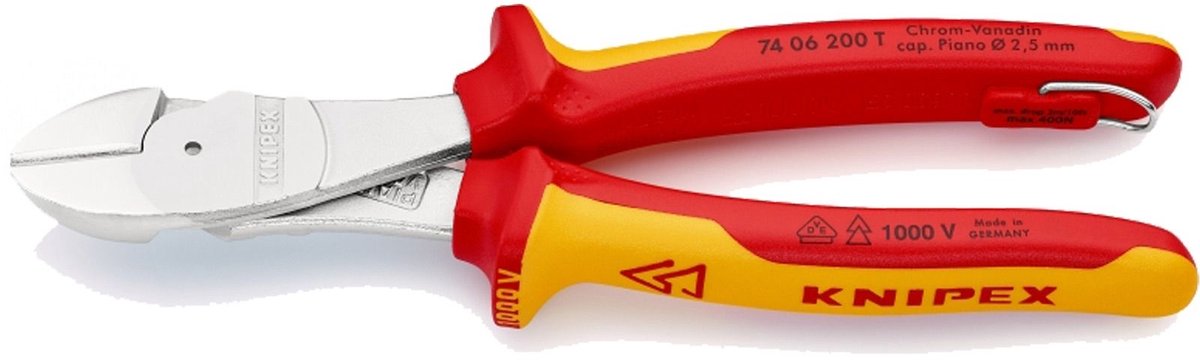 Knipex 74 06 200 T VDE Kracht-zijsnijtang 200 mm