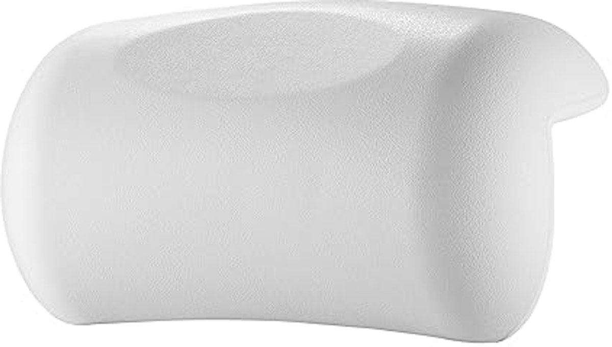 Waterafstotend Badkussen met Hoofdsteun - Ergonomisch - Antislip Zuignappen - Neksteun voor Badkuip - Badaccessoires - Wit