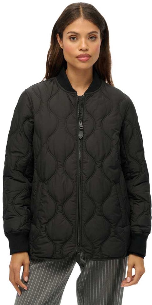 Superdry Korte Gewatteerde Liner Jas Dames Gewatteerde jassen Zwart