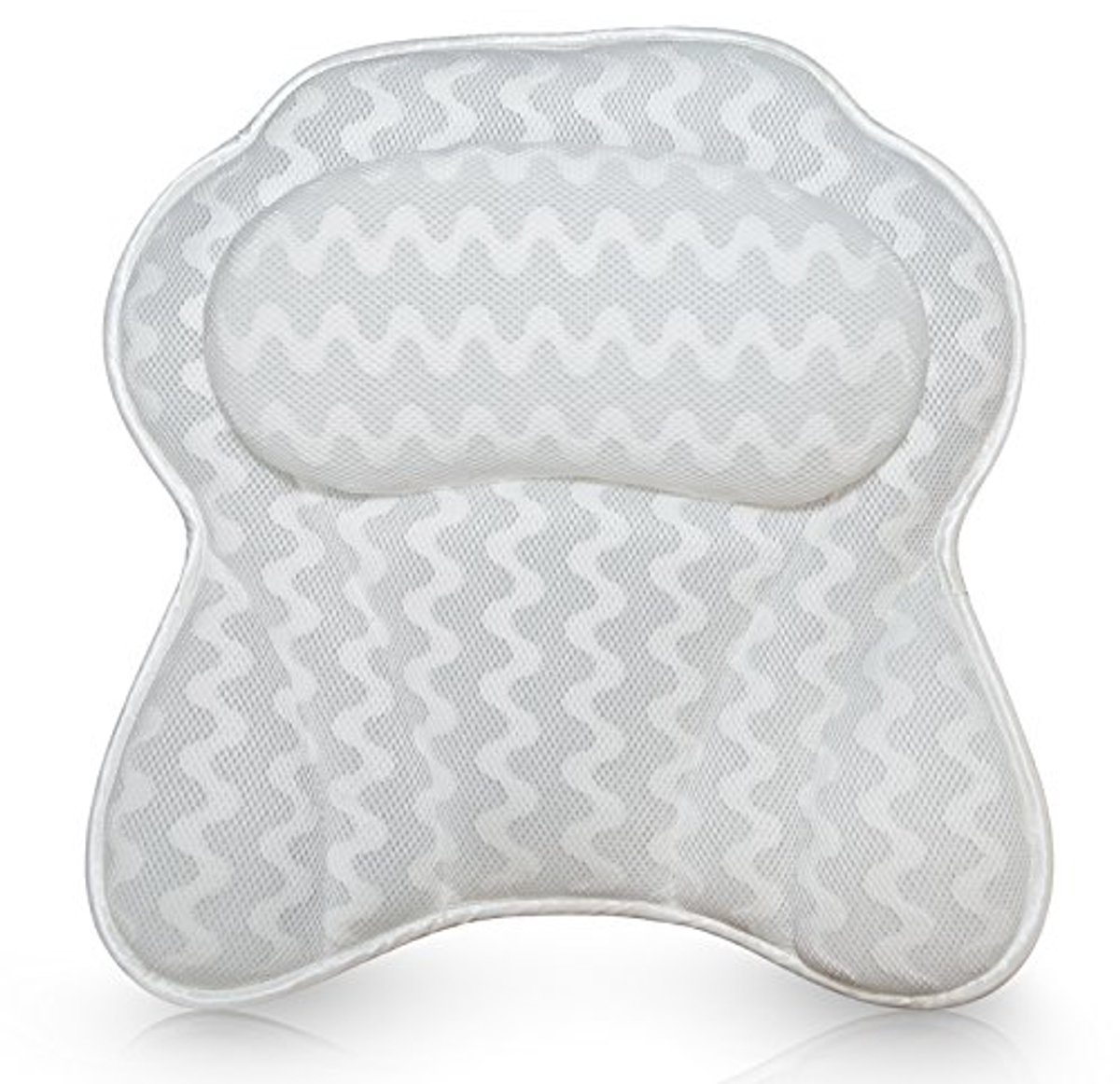 Ergonomisch Badkussen voor Hoofd en Nek - Ademend Comfort met AirMesh Technologie - Inclusief Waszak
