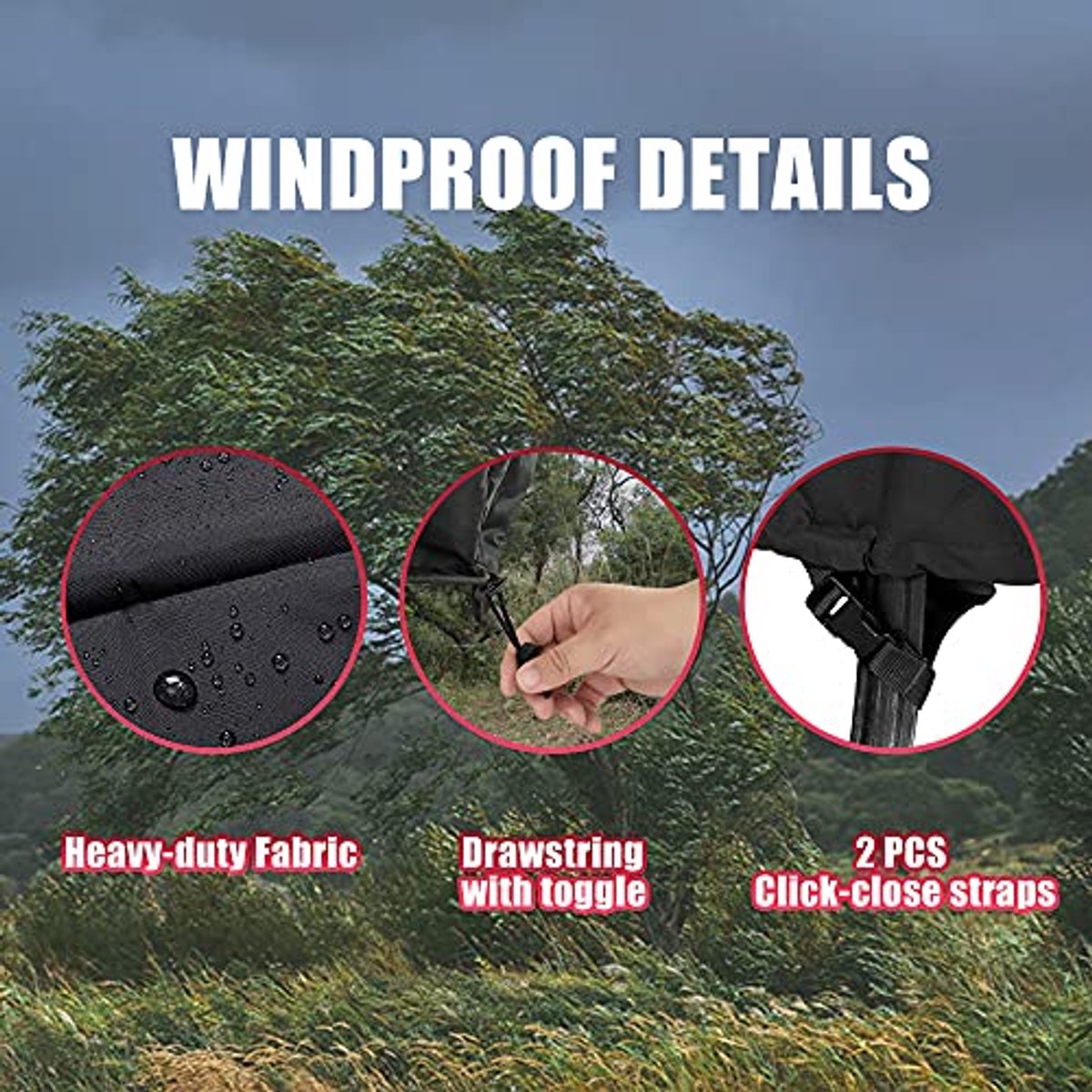 Ronde Vuurkorf Cover – 56,5 cm (34 inch) Heavy Duty Oxford Stof, Waterdicht en Duurzaam voor Buiten