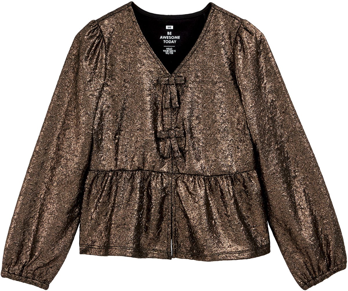 WE Fashion Meisjes T-shirt met metallic look