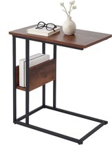 Bijzettafel bank - 60 cm - met opbergruimte - woonkamer - industrieel