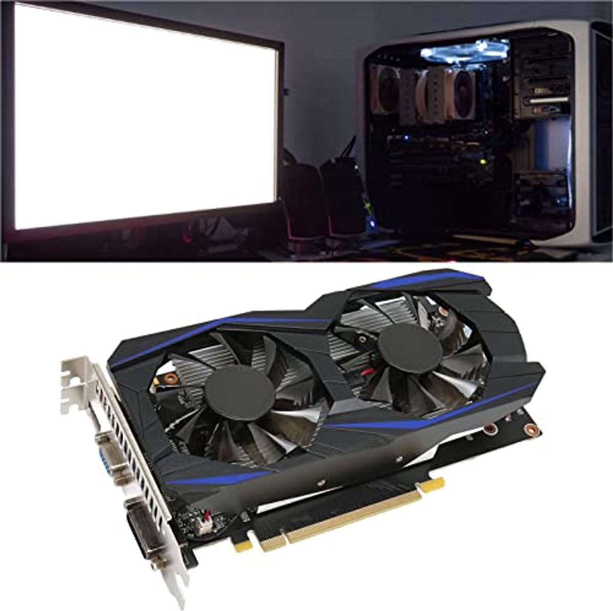 Graphics Card With Dual Fan, Gtx550Ti 192Bit Gddr5 Gf116 Core For Directx 11 Api & Cuda 3.0, Vga Dvi Pci Express2.0 Interface Computer Graphics Card - afbeelding 6