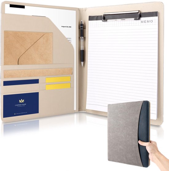 5-pack A4-klembord, klembordmap met ophanggat, PVC bedekt klembord met