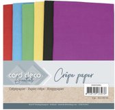Card Deco Essentials - Crepepapier set 6 kleuren 50x250cm