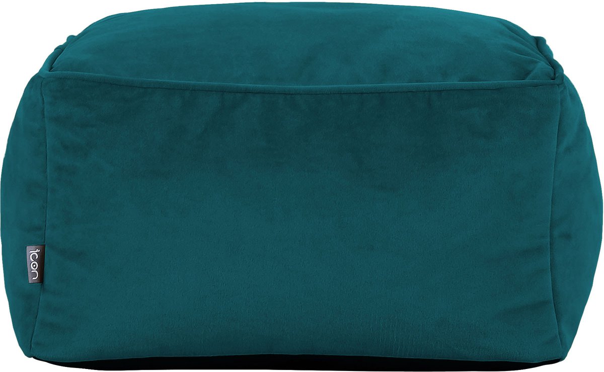 icon - Amara - Fluwelen Hocker - Tealgroen - 40x24x40 - Binnen