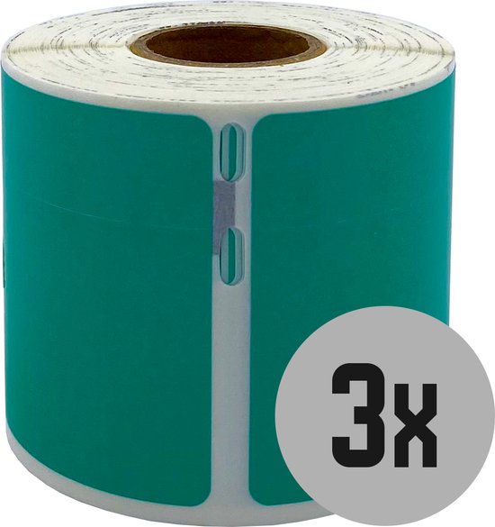 Dula Dymo Compatible Labels Groen 99014 S0722430 Verzend En Naambadge 0950