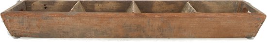 DKNC - Dienblad Lily - Reclaimed hout - 75x18x8 cm - Beige