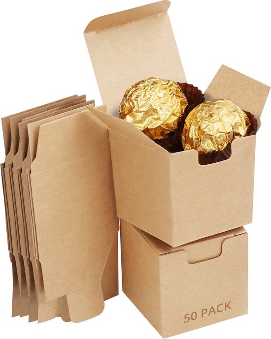 Kurtzy Witte Hobby Kado Dozen (50Pak) - Doos Maat 12 x 12 x 5 cm- Makkelijk in Elkaar te Zetten Presentaties Geschenk Presentjes Doos - Feestjes, Verjaardagen, Huwelijken, Vakanties