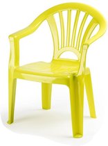Plasticforte Kinderstoel van kunststof - groen - 35 x 28 x 50 cm - tuin/camping/slaapkamer