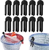2 Stuks Vuilniszak Clips - Handige Plastic Vuilniszakhouder - Praktische Klemmen voor Afvalbakken - Huishoudelijke Gadgets