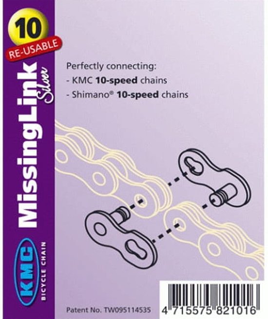 KMC 10-speed kettingschakel - anti-roest - zilver - set van 2 - EPT bescherming van KMC — afbeelding 4