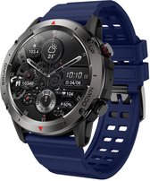 Valante NovaFit Smartwatch - Smartwatch Heren - Blauw - 47 mm - Stappenteller - Hartslagmeter - Saturatiemeter - Bellen via Bluetooth