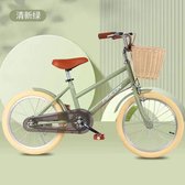 Vélo pour enfants Filles- BLANC VERT - 18 pouces