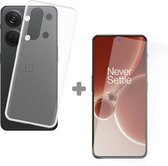 Cazy Soft TPU Hoesje + Tempered Glass Protector geschikt voor OnePlus Nord 3 5G - Transparant