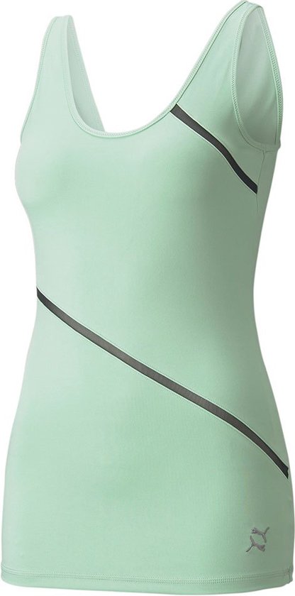 Puma Select Yoga Exhale Long Lean T-shirt Mouwloos Vert S Femme