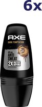 Axe Deodorant Men - Roll-On - Dark Temptation - 6 x 50 ml - Voordeelverpakking