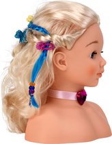 Klein Toys Princess Coralie speelgoed make-up- en stylinghoofd "Little Sophia" - 22 cm groot - wasbaar - met haarborstel, kam, haarclips - dermatologisch geteste make-up