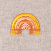 Patch regenboog met franjes - stofapplicatie naaibaar of strijkbaar - applicatie