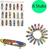 Fingerboard 6 STUKS - Vinger Skateboard - Voor Kinderen - Uitdeelcadeau - Traktatie - Speelgoed